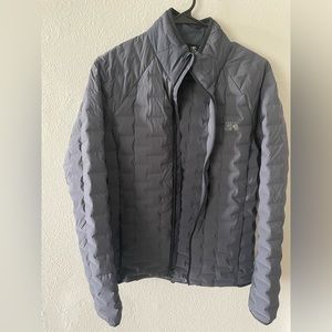 Mountain hardware grey stretch down jacket new without tags. Never worn.